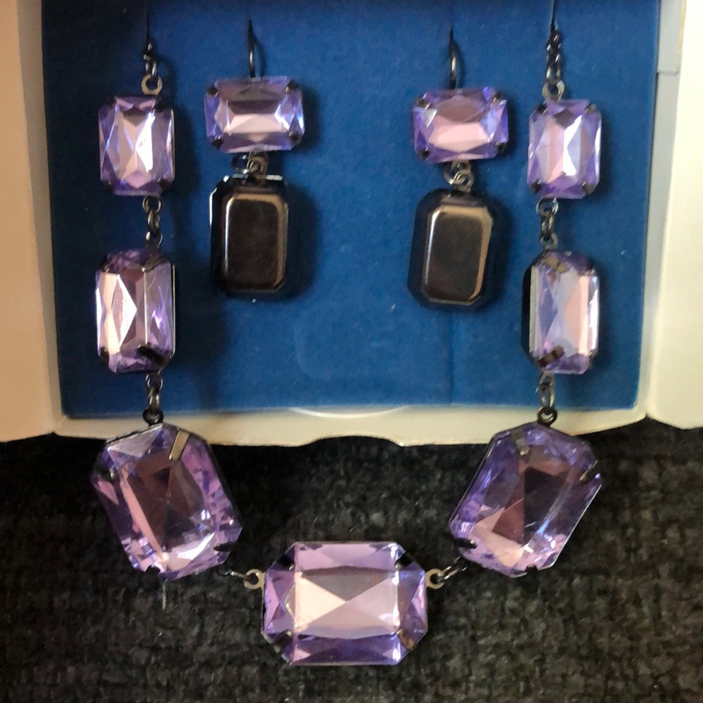 Matching necklace and earring set